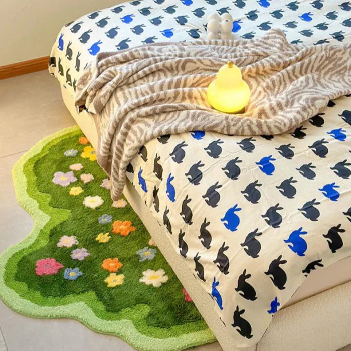 Wavy Floral Rug