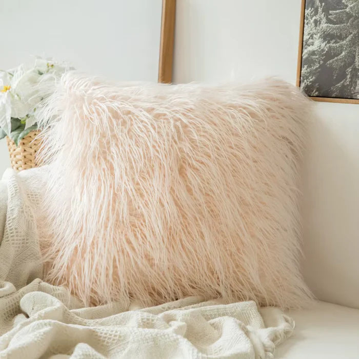 Hairy Fur Pillow Cover
