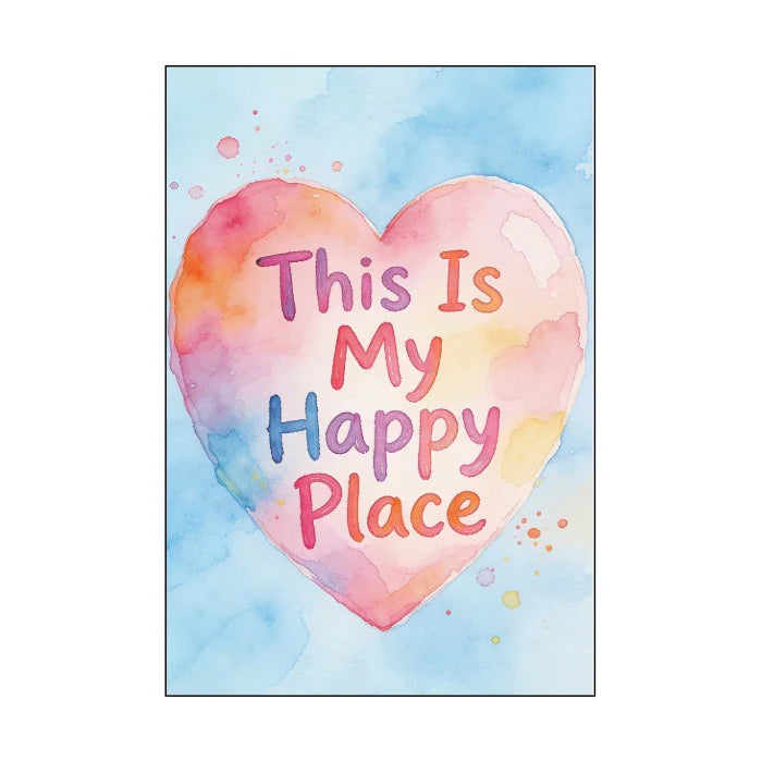 My Happy Place Heart Poster