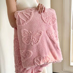Pastel Pink Butterfly Blanket