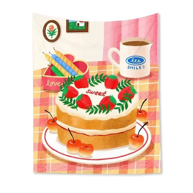 Kawaii Baking Tapestry