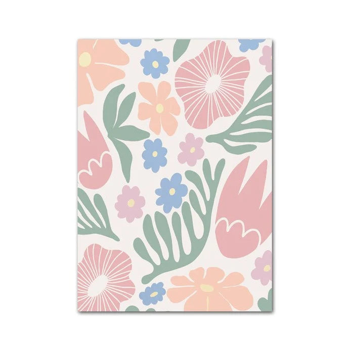 Pastel Flowers Canvas Poster