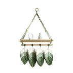 Green Macrame Hanging Shelf