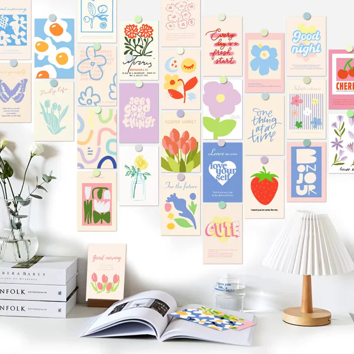 Preppy Girl Wall Collage Set