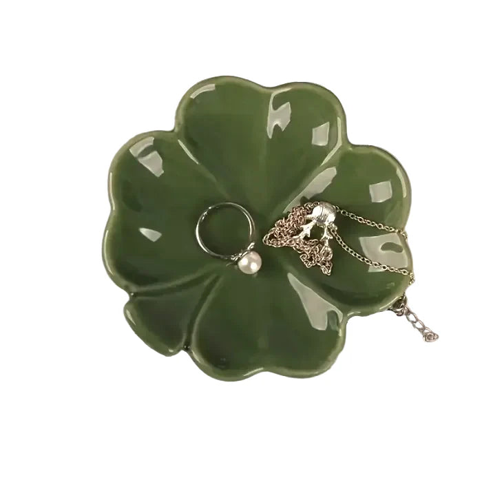 Ceramic Clover Jewelry Tray