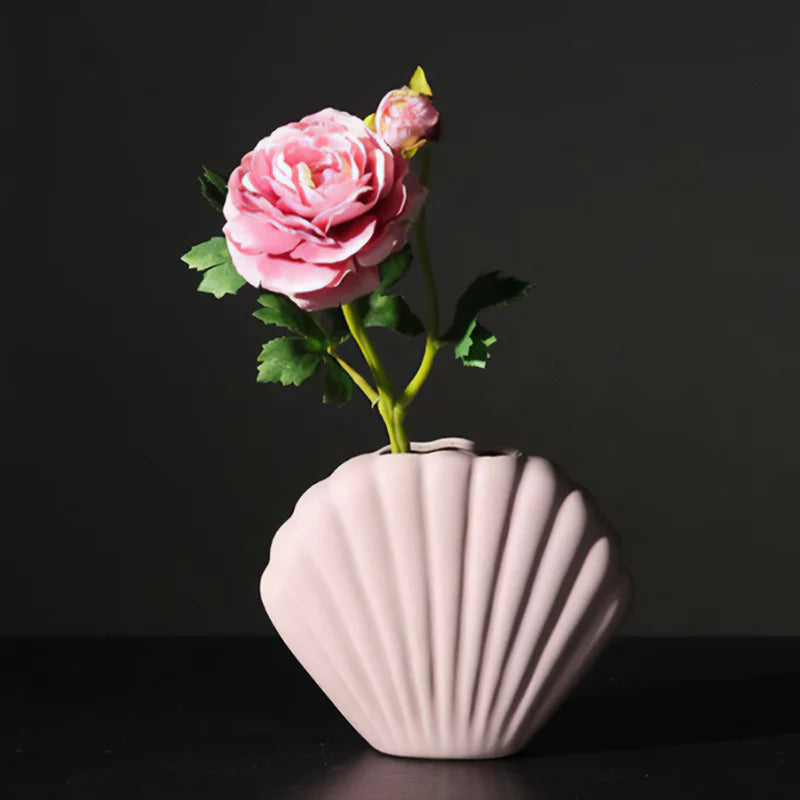 Danish Pastel Seashell Vase