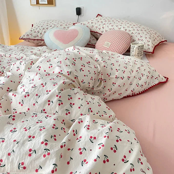 Vintage Cherry Bedding Set