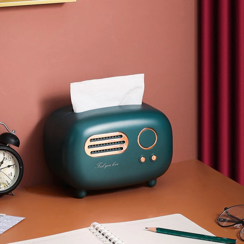 Vintage Radio Tissue Box