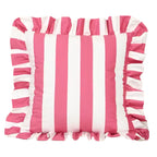 Stripe And Lace Cushion Cover