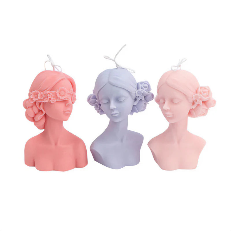 Girl Portrait Candle Mold