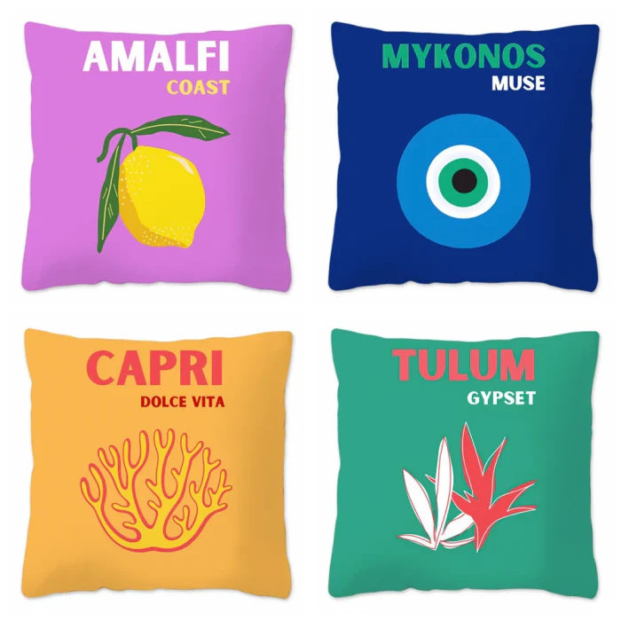 Travel Book Inspired Pillow Case