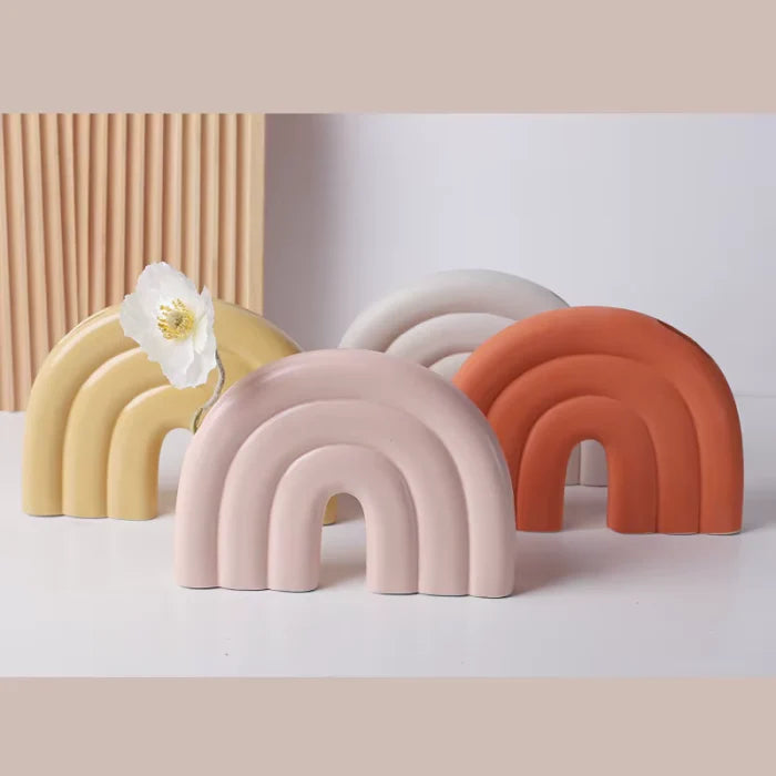 Pastel Rainbow Shape Vase