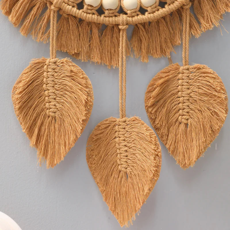 Brown Macrame Mirror