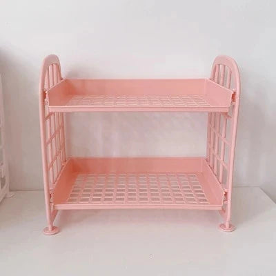 Two Level Desk Storage Shelf