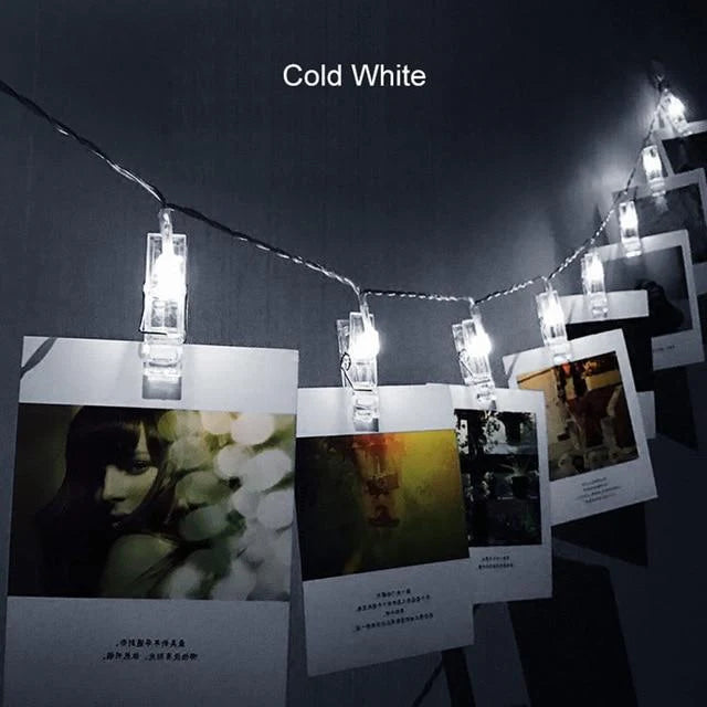 LED String Lights With Photo Clippers