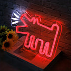 Red Barking Dog LED Neon Sign