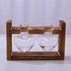 Wooden Heart Shape Vase