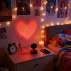 Aesthetic Red Heart LED Projector