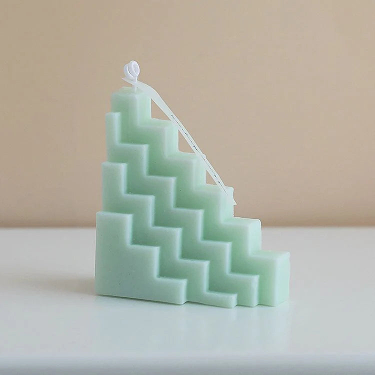 Green Geometric Candle