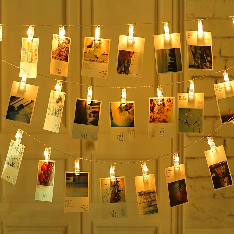LED String Lights With Photo Clippers