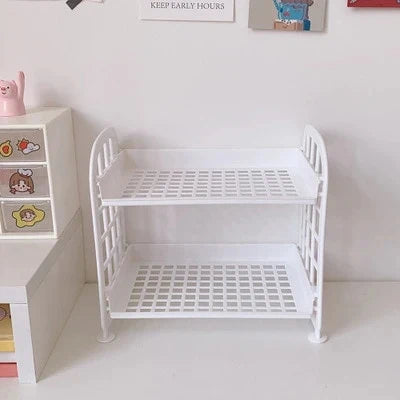 Two Level Desk Storage Shelf
