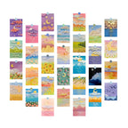 Pastel Oil Painting Wall Collage