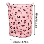 Pink Leopard Laundry Basket