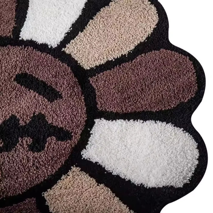 Black Sunflower Rug