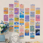 Pastel Oil Painting Wall Collage