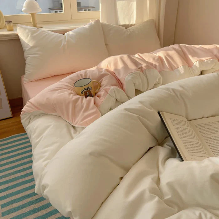 Two-Tone Cotton Bedding Set