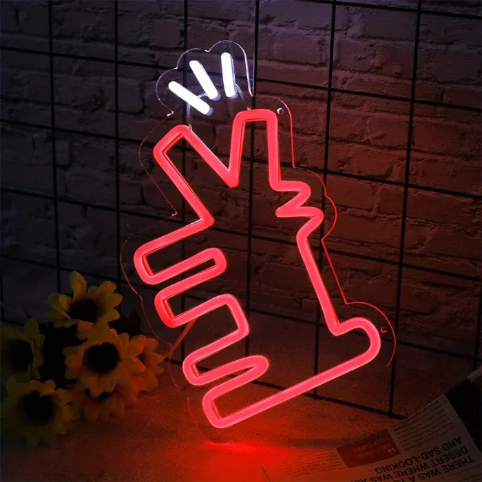 Red Barking Dog LED Neon Sign