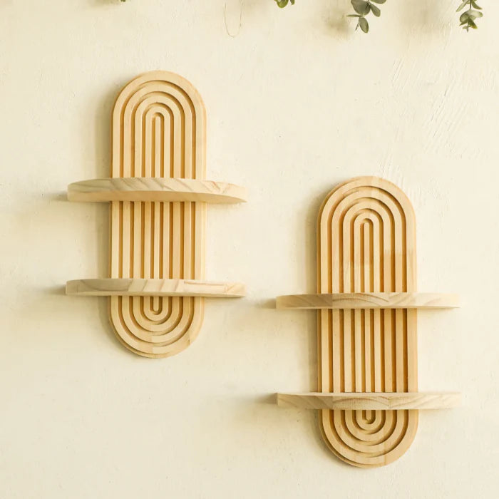 Wooden Rainbow Shelf