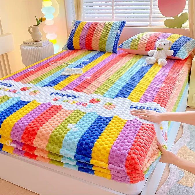 Happy Rainbow Bed Cover