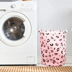 Pink Leopard Laundry Basket