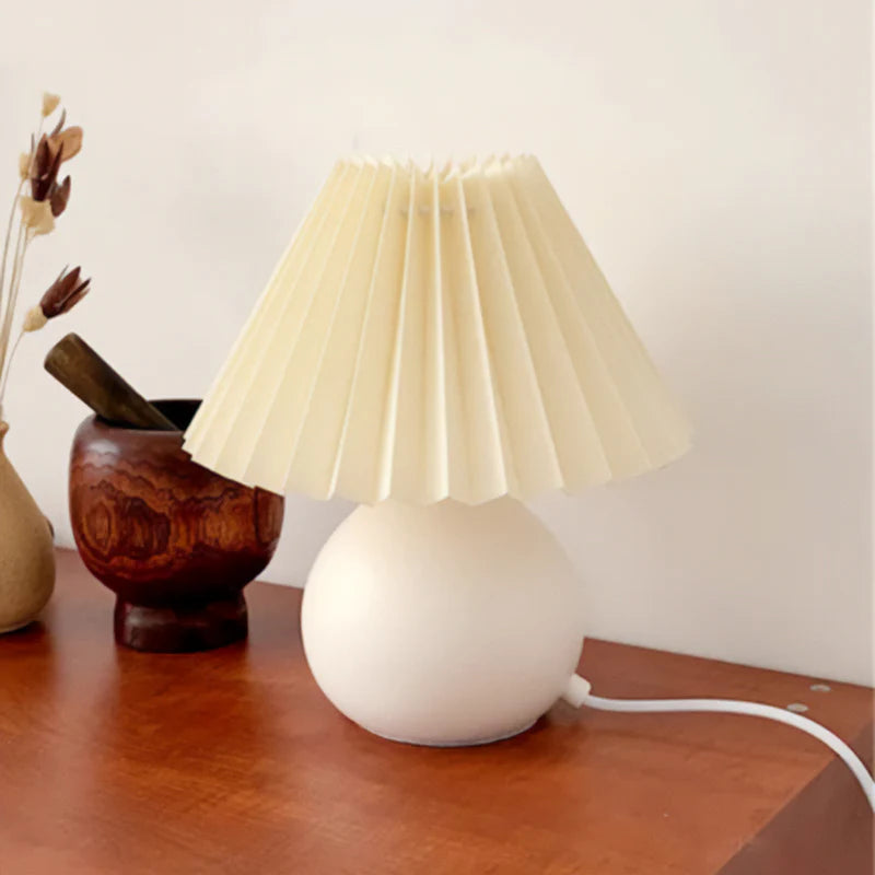 Pleated Bedside Lamp