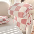 Checkered Fleece Throw Blanket