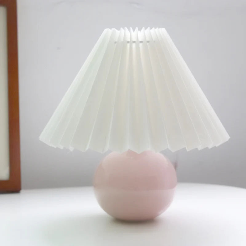Pleated Bedside Lamp