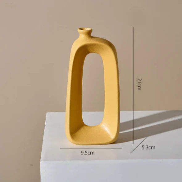 Abstract Ceramic Hollow Vase