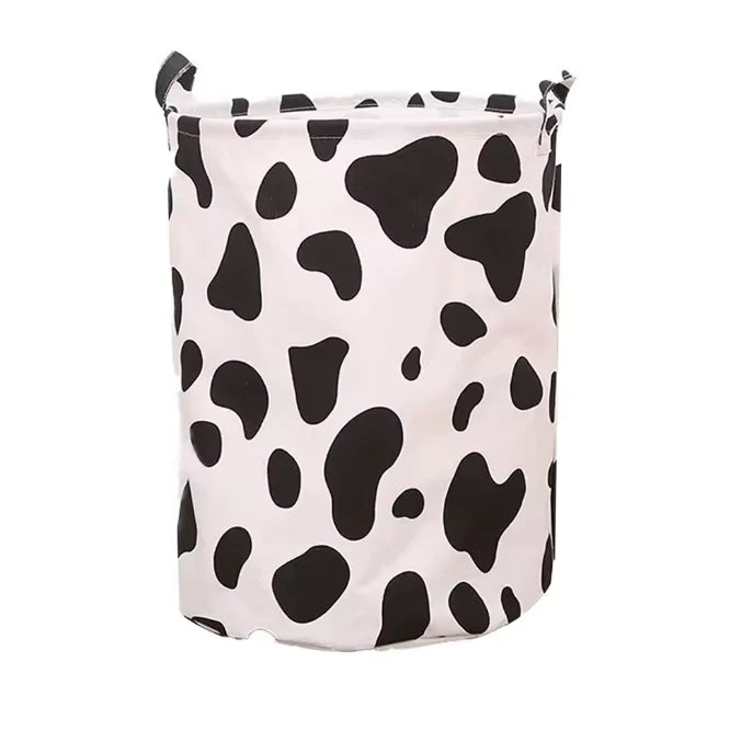 Cow Print Laundry Basket
