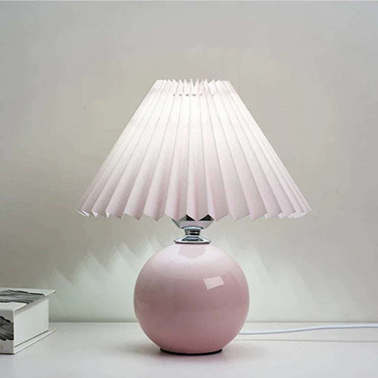 Pleated Bedside Lamp