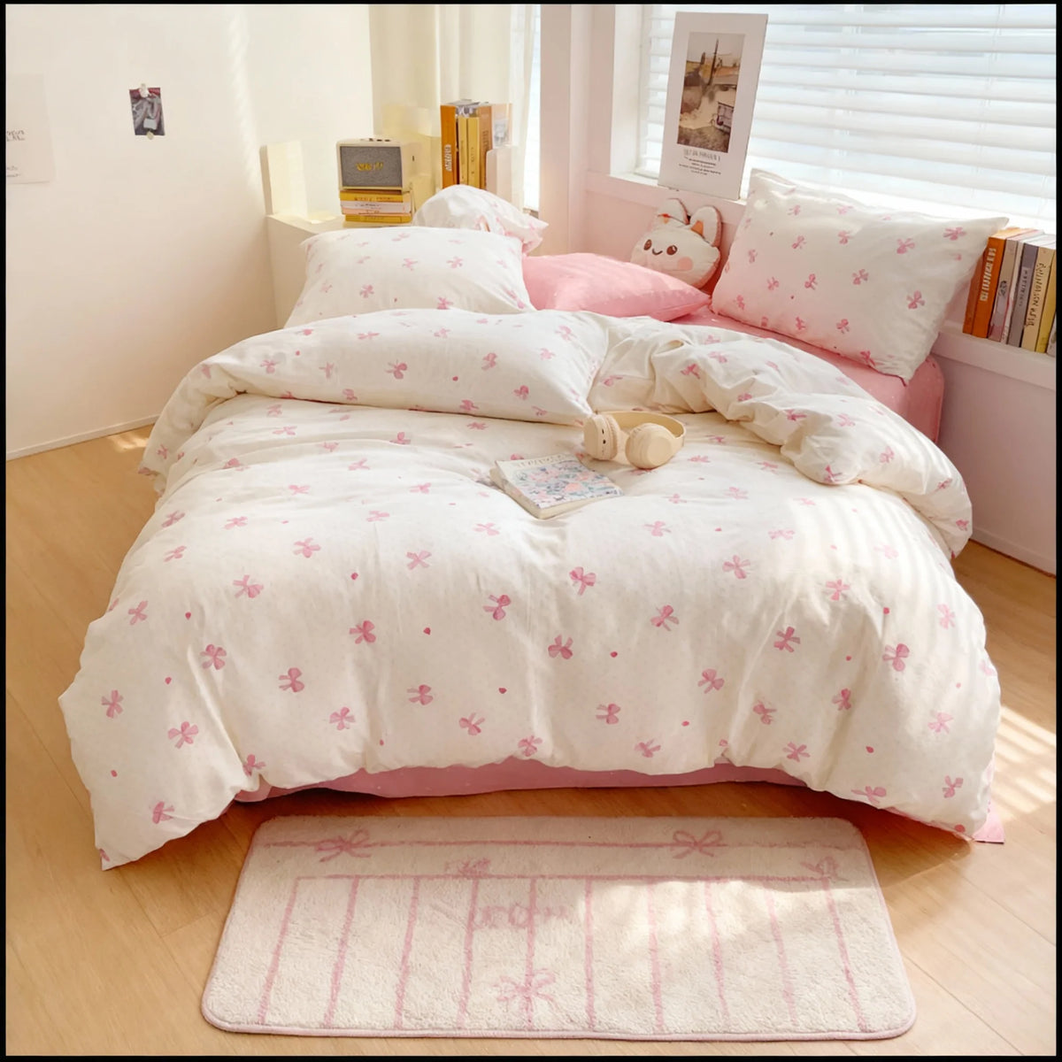 Blush Ribbon Bedding Set
