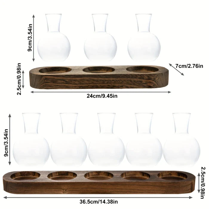 Minimalist Clear Glass Vase Set