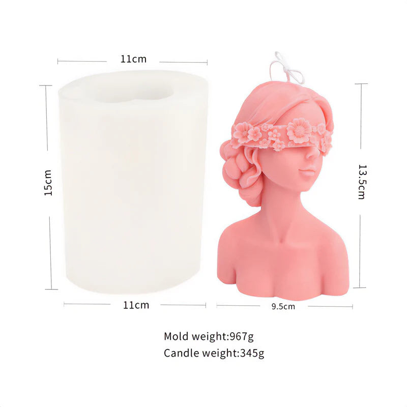 Girl Portrait Candle Mold