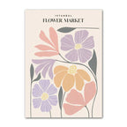 Pastel Flowers Canvas Poster
