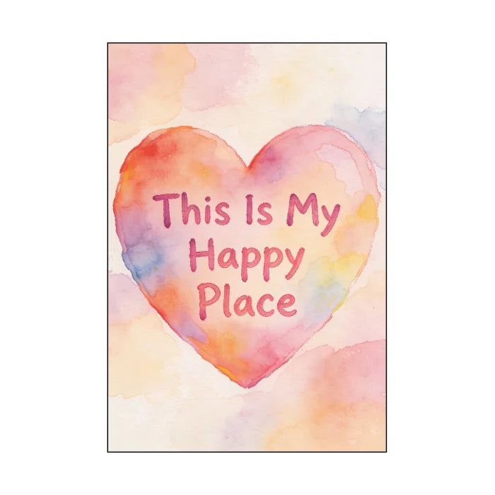 My Happy Place Heart Poster