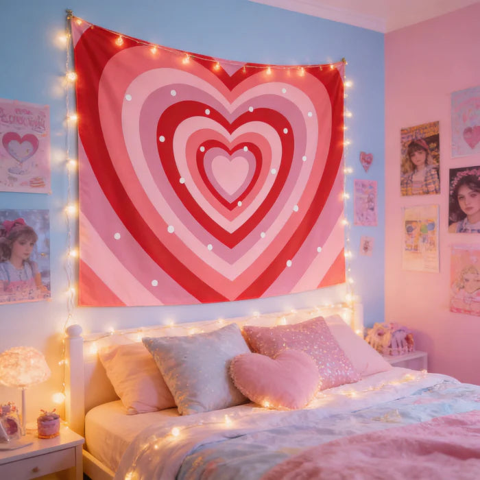 Y2K Multi Heart Tapestry